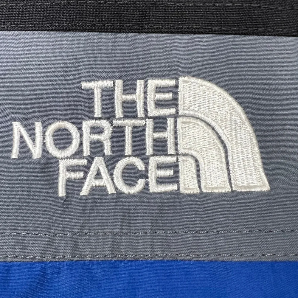 The North Face Rain Jacket Mens Large Blue Good Gore-Tex Packable Hood Full Zip
